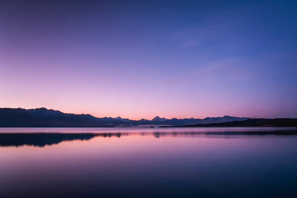 istock Dusk view with the lake and mountain reflection 838532008