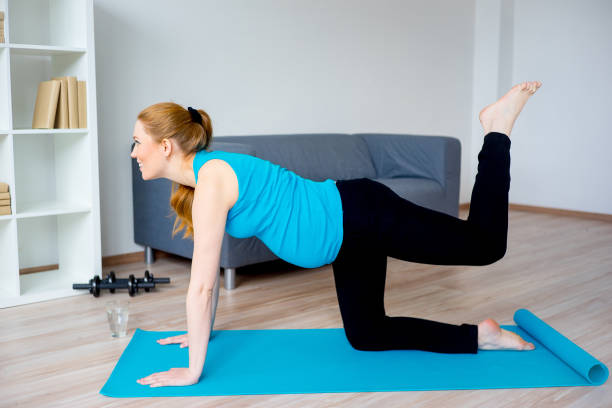 istock Physical exercises for a pregnant woman 838532388