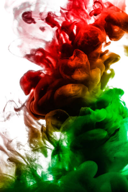 istock Acrylic colors and ink in water. Abstract frame background. Isolated on white 838537206