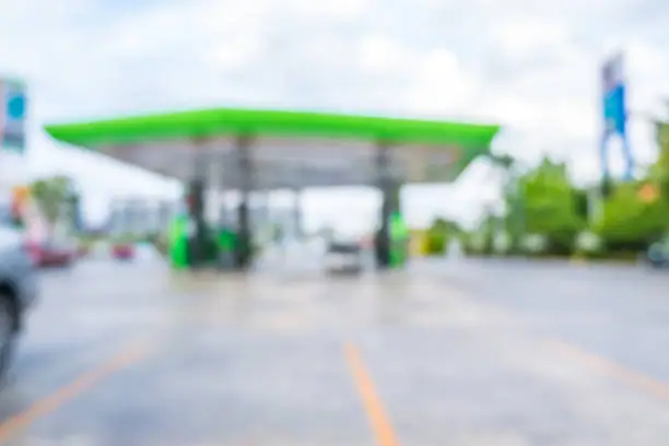 gas station blur