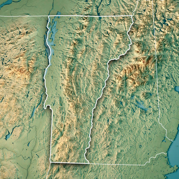 istock Vermont State USA 3D Render Topographic Map Border 838543958