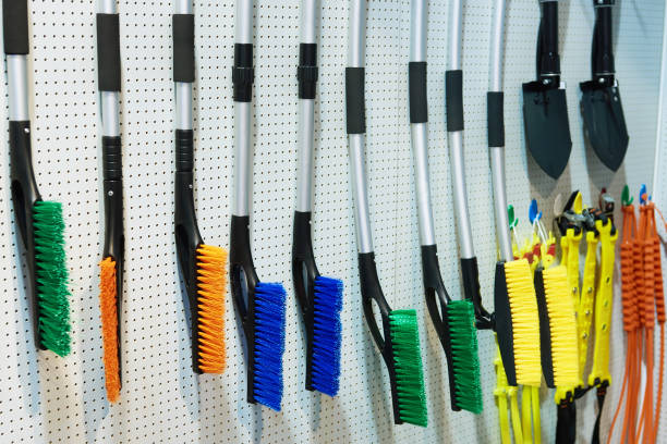 istock Brushes for cleaning vehicle in store 838545172