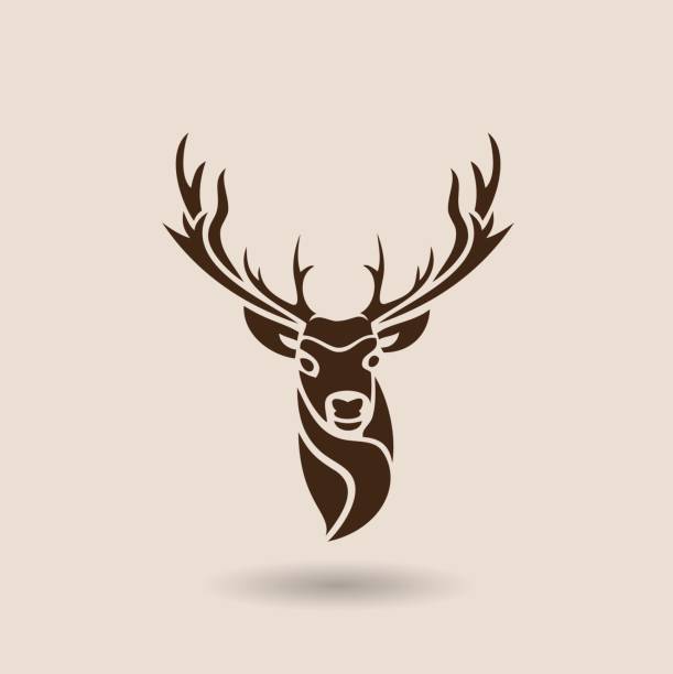 Deer Head vector art illustration