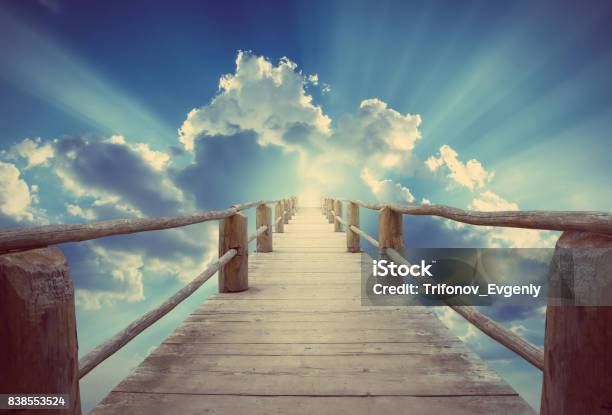 Bridge To Paradise Stock Photo - Download Image Now - Bridge - Built Structure, Heaven, Spirituality