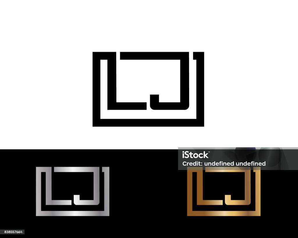 Lj Intials Design Lj Initial Box Shape Designs Stock Illustration - Download Image Now ...