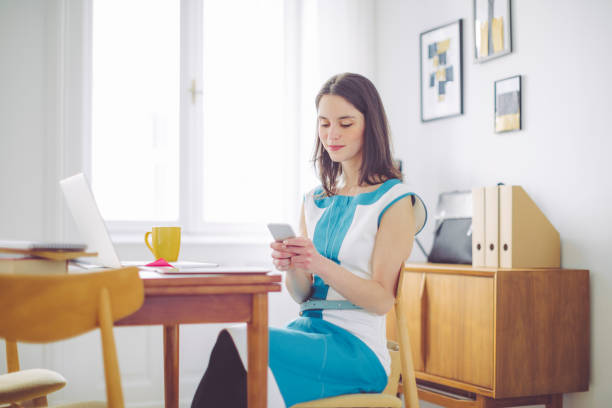 istock Young woman working at home 838558664