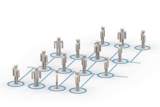 istock 3d image of virtual men on global connection 838561422