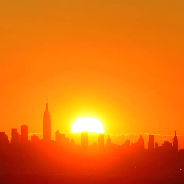 istock New York City sunrise silhouette 838568108