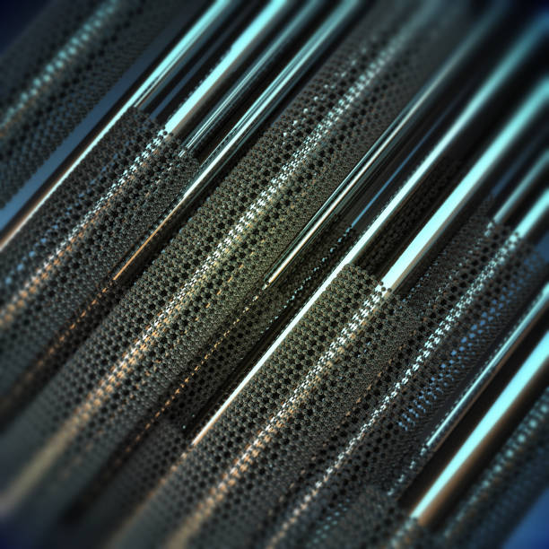 istock Closeup on a graphene tubes, metal concept 838572820