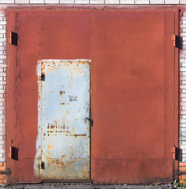 istock Metal gate with wicket door 838586382