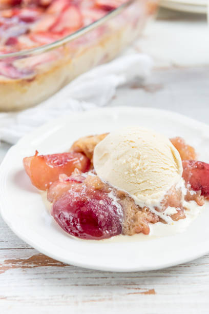 istock Homemade Nectarine Pie with Vanilla Ice Cream 838633104