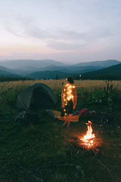istock Woman camping in the mountains 838734740