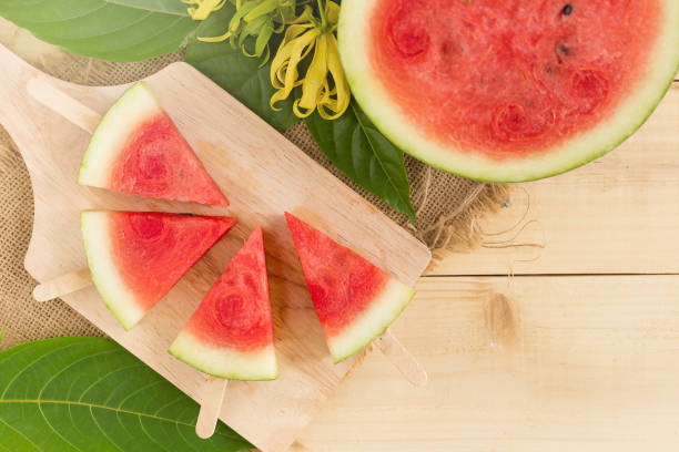 istock watermelon slices close-up on a brown wooden table 838736780