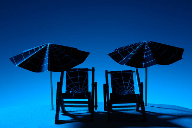 istock Beach furniture on beach 838740880