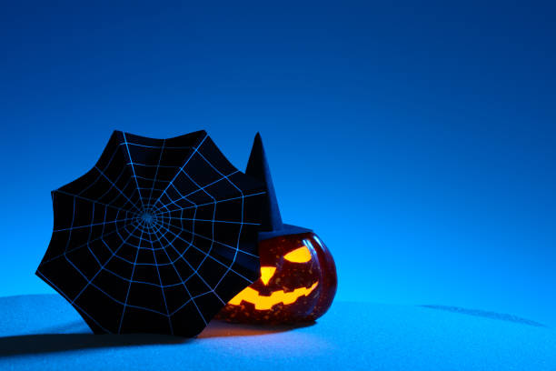 istock Creepy pumpkin on sandy beach 838740950