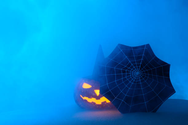 istock Creepy pumpkin on sandy beach 838740958