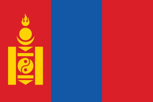 bendera nasional mongolia - mongolia ilustrasi stok