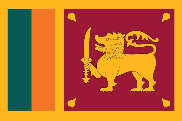 flaga sri lanki - sri lanka stock illustrations