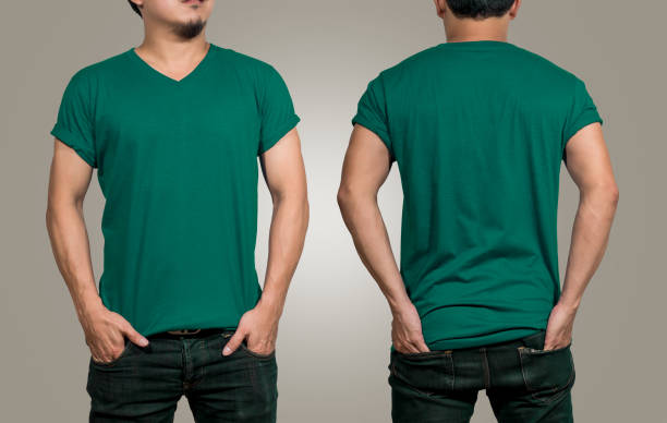 istock T-shirt mockup, designer concept, front and back side 838748604