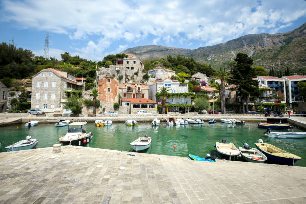 istock Anchored boats in Mlini 838759538