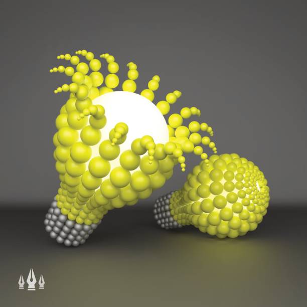 istock Lightbulb. Idea Concept. 3D Illustration for Marketing, Website, Business Presentation. 3d Spheres Composition. Vector illustration for Science, Technology, Web Design. Technology Style. 838761572