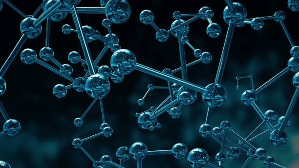 istock Animation of model molecule from glass and crystal 838762736