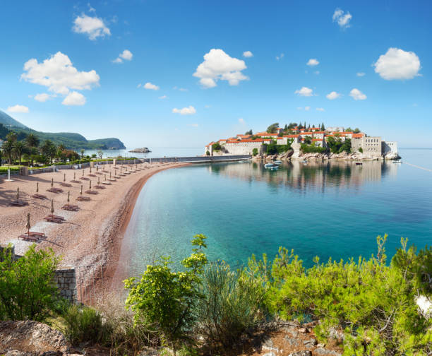 istock Sveti Stefan sea islet  (Montenegro). Summer panorama. 838777596