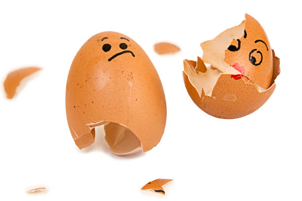 istock An egg with a face. Concept of scowl. 838780276