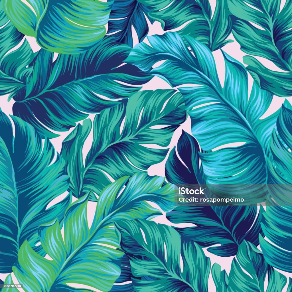 vector tropical palm seamless pattern. amazing vintage style artistic palms pattern with seamless vector design. amazing palm trees layeres. Pattern for summer designs. Tropical Pattern stock vector