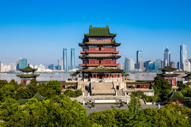 istock Chinese ancient buildings and modern architecture coexist 838788994