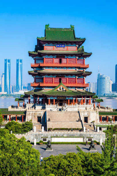 istock Chinese ancient buildings and modern architecture coexist 838789238