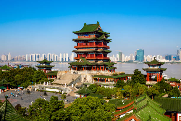 istock Chinese ancient buildings and modern architecture coexist 838791932