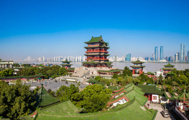 istock Chinese ancient buildings and modern architecture coexist 838791972