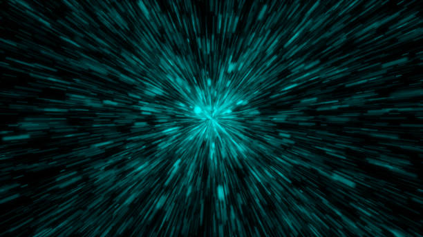 istock Particle or space traveling. Particle zoom background 838794964