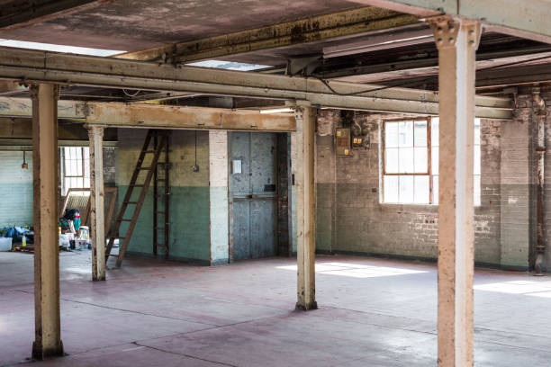 istock Empty warehouse office or commercial area, industrial background 838794998