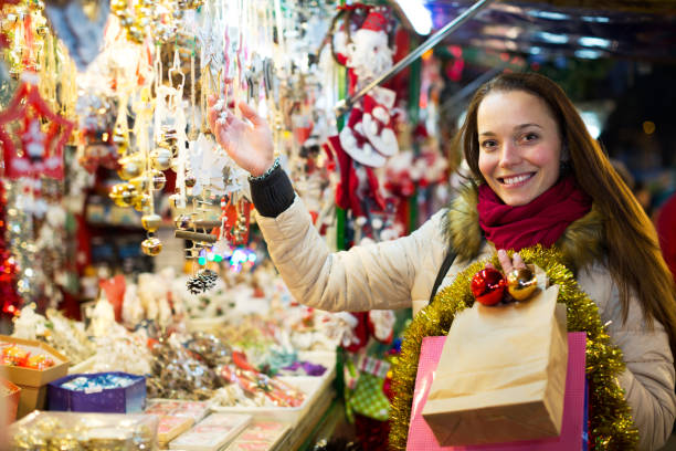 istock Female customer at the Christmas Fair 838796346