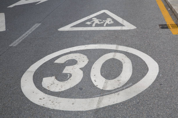 Thirty Speed Limit Sign outside School