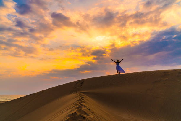 istock Woman walking in the desert. Patara. 838802508
