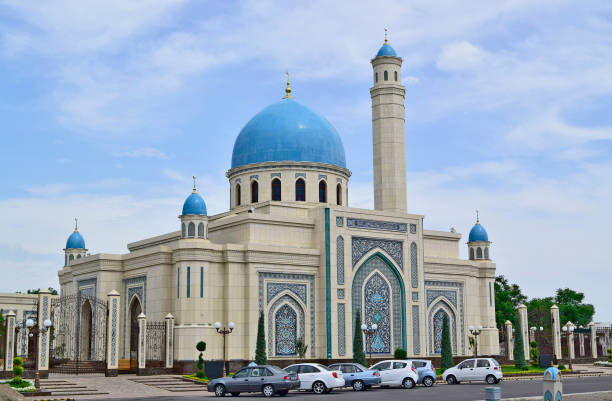 istock The white mosque with big minarets. 838831488