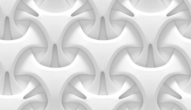 istock White abstract geometric pattern. Origami paper style. 3D rendering seamless texture. 838838026