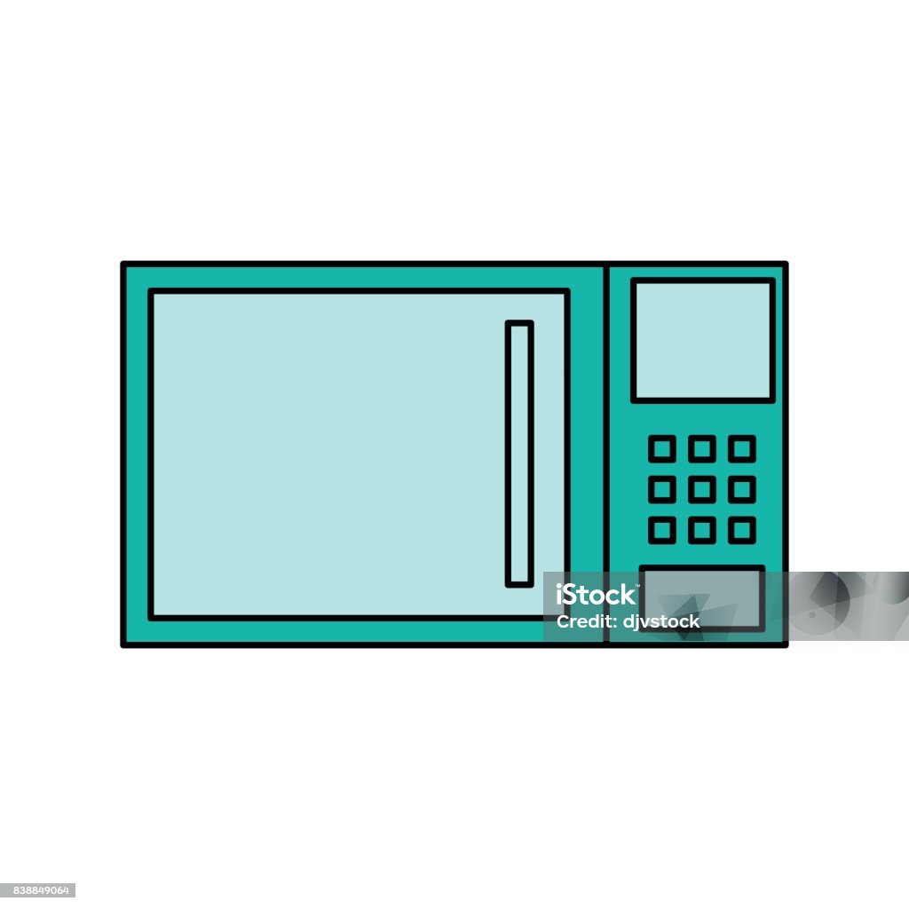 Microwave kitchen appliance Microwave kitchen appliance icon vector illustration graphic design Appliance stock vector