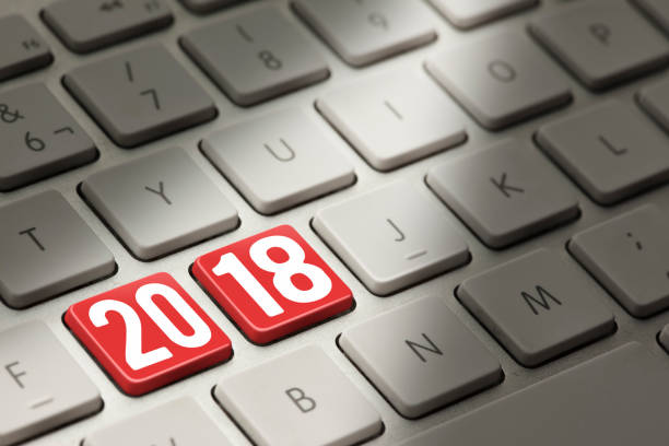 istock Detail of computer keyboard showing year 2018 838862226