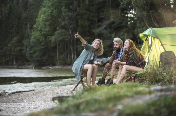 istock Group of Friends Camping Outdoors 838863668