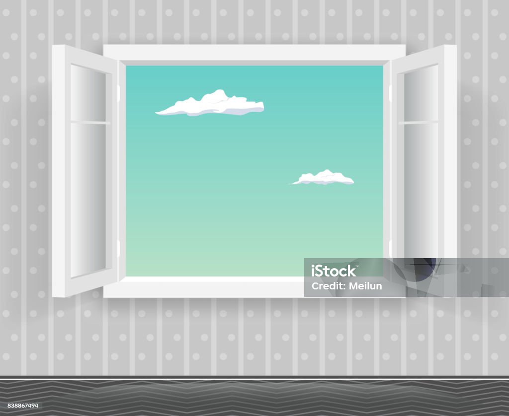 Open Glass Window Frame Cartoon Home Interior Design Template Background Vector Illustration Stock Illustration - Download Image Now - iStock Open Glass Window Frame Cartoon Home Interior Design Template Background Vector Illustration Stock Illustration - Download Image Now - iStock
