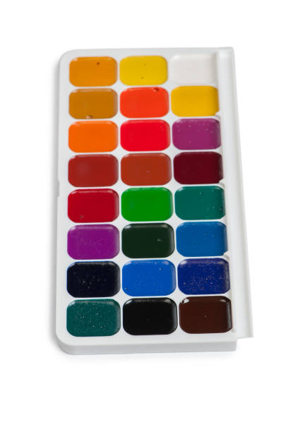 istock Different set of watercolors in the box 838874826