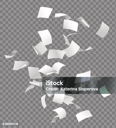 Paper Stack Flyig Papers Flying