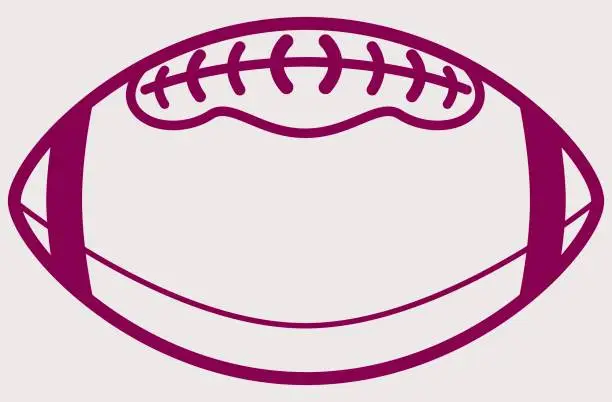 Vector illustration of Simple American Football Ball