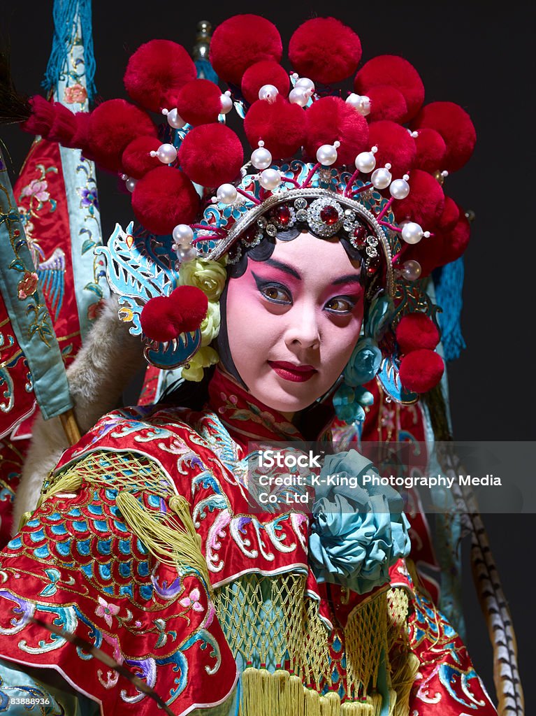 Chinesische Oper Zeichen (Mu "Gui" Ying) - Lizenzfrei Bühnenkostüm Stock-Foto