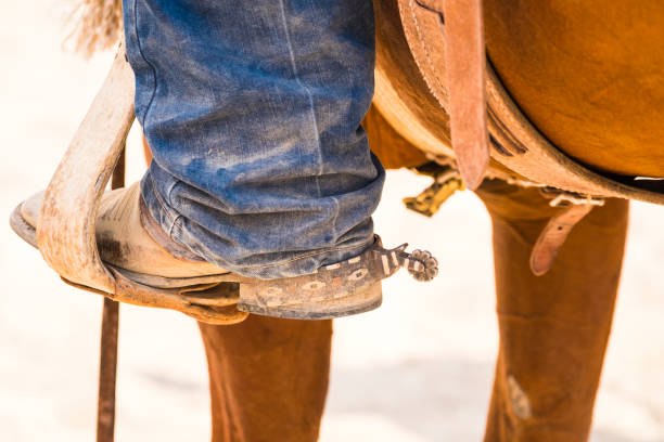 istock Closeup Of A Cowboy's Boot In A Stirrup 838894618