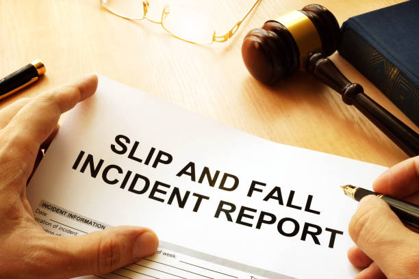 istock Slip and fall injury report on a table. 838902708